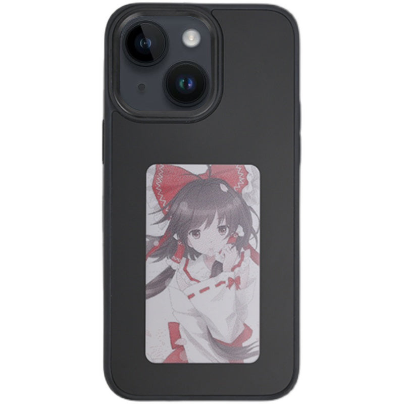 INKZONE For iPhone 13 / 14 Case PC+TPU NFC 3-Color E Ink Case DIY Pattern Phone Cover INKZONE For iPhone 13 / 14 Case PC+TPU NFC 3-Color E Ink Case DIY Pattern Phone Cover